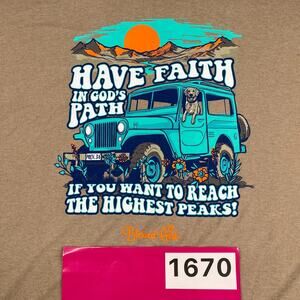 Blessed Girl Long Sleeve Graphic Print T Shirt Beige Heather Womes 3XL Pullover